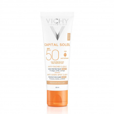 Vichy Capital Soleil SPF50+ Слънцезащитен тониран крем срещу пигментни петна 3-в-1 50 ml