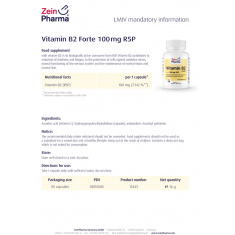 Витамин Б2 / Vitamin B2 Forte – ZeinPharma (90 капс)