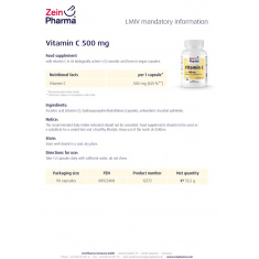 Витамин С 500 mg / Vitamin C – ZeinPharma (90 капс)