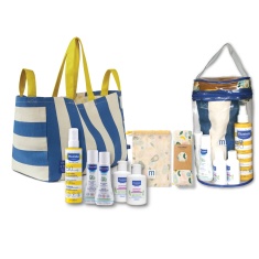Mustela Sun Комплект Слънцезащитен лосион SPF50+ 100 ml + Хидратиращ лосион 50 ml + Нежен сапун 150 g + Тениска