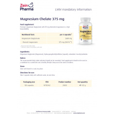 МАГНЕЗИЙ Хелат / MAGNESIUM Chelate - ZeinPharma (120 капс)