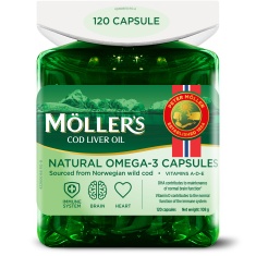 Moller's Омега-3 от черен дроб на треска х120 капсули