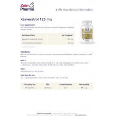 РЕСВЕРАТРОЛ / RESVERATROL - ZeinPharma (120 капс)