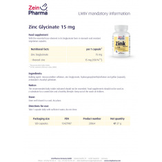 ЦИНК Бисглицинат / ZINC Bisglycinate – ZeinPharma (120 капс)