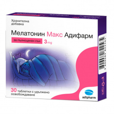 Мелатонин макс 3 мг x 30 таблетки - Adipharm