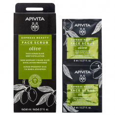 Apivita Express Beauty ексфолиант за лице с маслина 2 x8 ml