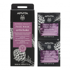 Apivita Express Beauty Маска за лице с артишок, AHA и PHA киселини 2x8ml