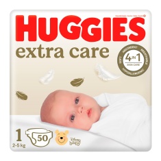 Huggies Екстра Кеър пелени 1 (2-5 kg) х50 броя