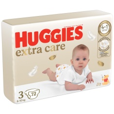 Huggies Екстра Кеър пелени 3 (6-10 kg) х72 броя