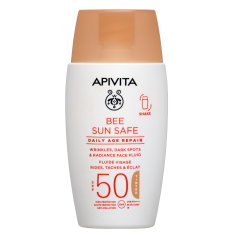 Apivita Bee Sun Safe Daily Age Repair SPF50 Тониран флуид против стареене 50 ml
