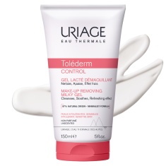 Uriage Tolederm Control Млечен гел за премахване на грим без отмиване 150 ml