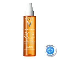 Vichy Capital Soleil SPF50+ Защитно масло за лице, тяло и краищата на косата 200 ml