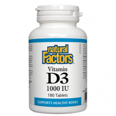 Natural Factors Витамин D3 1000 IU х 180 таблетки