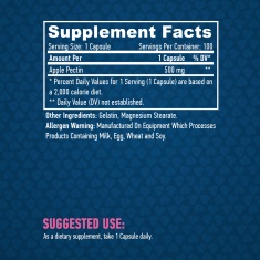 Apple Pectin 500mg / 100 Caps.