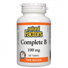Natural Factors Витамин B Комплекс Complete B 100 mg х60 таблетки