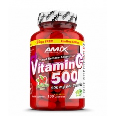 Vitamin C /with Rose Hips/ 500mg. / 125 Caps.