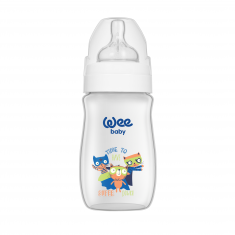 Wee Baby Шише Classic Plus PP с широк оребрен биберон 250 ml