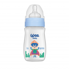 Wee Baby Шише Classic Plus PP с широк оребрен биберон 250 ml