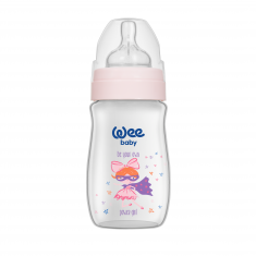 Wee Baby Шише Classic Plus PP с широк оребрен биберон 250 ml