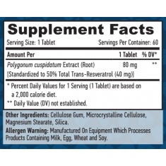 Resveratrol 40mg. / 60 Tabs.