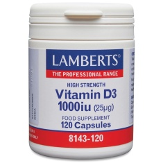 Lamberts Витамин D3, 1000 IU, 25 mcg х120 таблетки