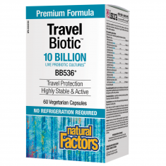 Natural Factors Travel Biotic 10 млрд. активни пробиотици x60 V капсули