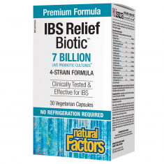 Natural Factors IBS Relief Biotic 7 млрд. активни пробиотици, 4 щама формула x30 капсули