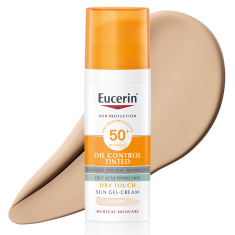 Eucerin Oil Control SPF50+ Оцветен слънцезащитен гел-крем за лице - Светъл 50 ml