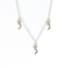 FARMA BIJOUX Колие с 3 рога за късмет 1S3C
