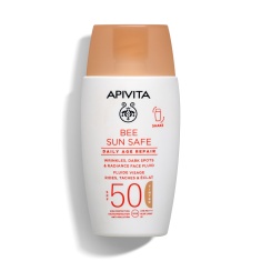 Apivita Bee Sun Safe Daily Age Repair SPF50 Тониран флуид против стареене 50 ml