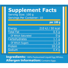 Pure Nutrition - Пастьоризиран Течен Яйчен Белтък 1 Л - Liquid Eggwhites