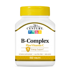 21st Century B Complex Plus Vitamin C - B Комплекс | 100 tabs