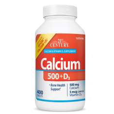 21st Century Calcium 500 + D3 - Калций + D3 | 400 tabs