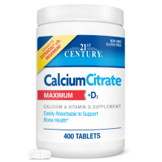 21st Century Calcium Citrate + D3 Maximum - Калций + Витамин D3 | 75 tabs