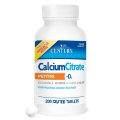 21st Century Calcium Citrate Petites + D3 - Калций + Витамин D3 | 200 tabs