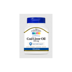 21st Century Cod Liver Oil 400mg - Norwegian - Масло от Черен Дроб на Треска | 110 sgels