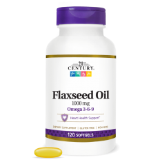 21st Century Flaxseed Oil 1000mg - Омега 3 Масло от Ленено Семе | 60 sgels