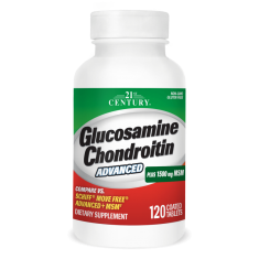 21st Century Glucosamine Chondroitin Advanced + MSM - Ставен Комплекс | 120 tabs