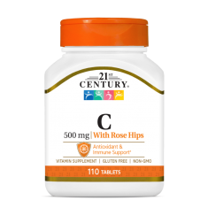 21st Century Vitamin C 500mg + Rose Hips - Витамин C | 110 tabs