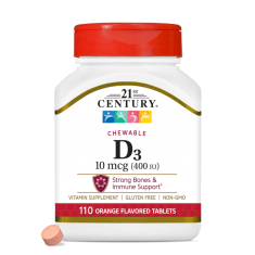 21st Century Vitamin D3 10mcg (400IU) - Chewable - Витамин D | 110 chew