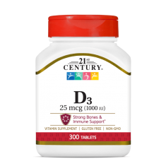 21st Century Vitamin D3 25mcg (1000IU) - Tabs - Витамин D | 300 tabs