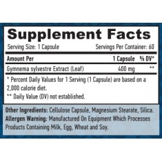 Gymnema Sylvestre Leaf 400mg. / 60 VCaps