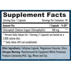 Chlorophyll 100mg. 90 Vcaps