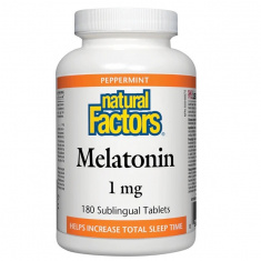 Natural Factors Мелатонин 1 mg х180 таблетки
