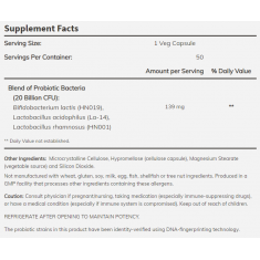 Now - Womens Probiotic 20 Billion - 50 Веган Капсули