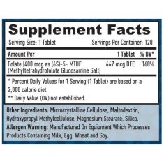 Methyl Folate 400 mcg / 120 Tabs
