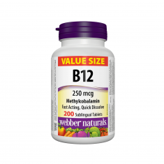 Webber Naturals Витамин B12 метилкобаламин х200 сублингвални таблетки