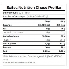 Choco Pro Bar Box / 20 x 50 g Salted Caramel