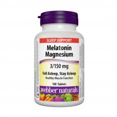 Webber Naturals Мелатонин 3 mg + Магнезий 150 mg x100 таблетки