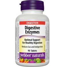 Webber Naturals Digestive enzymes (Храносмилателни ензими) 182 mg х90 таблетки